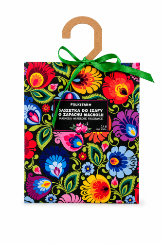Saszetka zapachowa Magnolia – wycinanka łowicka czarna