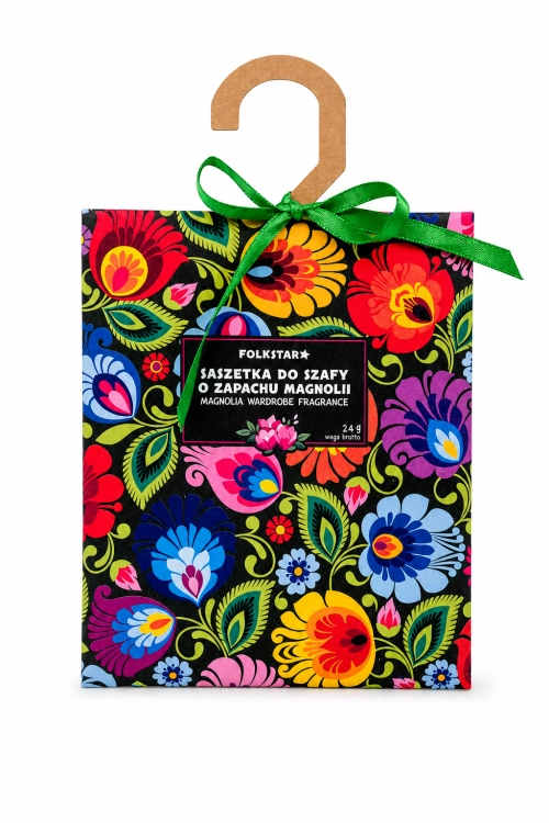 Saszetka zapachowa Magnolia – wycinanka łowicka czarna