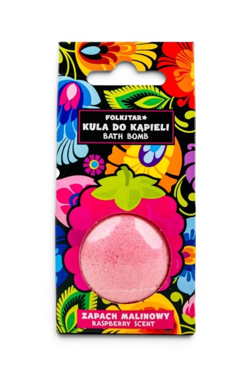 Kula do kąpieli malina - wycinanka łowicka czarna