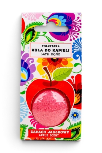 Kula do kąpieli jabłko - wycinanka łowicka biała