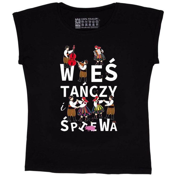 Damska koszulka t-shirt Wieś tańczy i  śpiewa