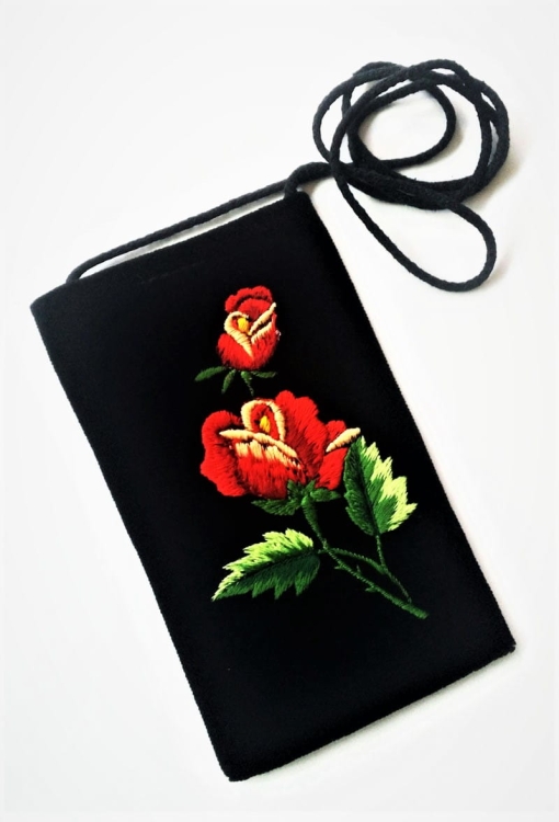 Etui na telefon czerwona róża łowicka.jpg