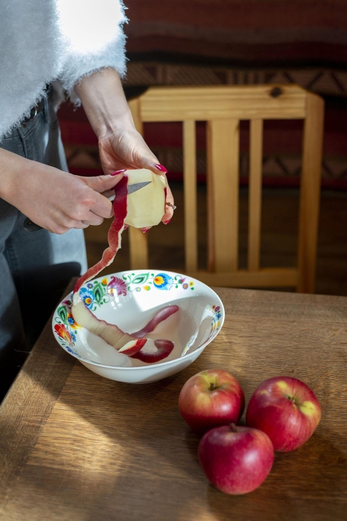 Duża miska łowicka miseczka ludowa kuchenna