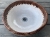 Ludowa ceramiczna umywalka z koronką 38 cm