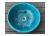 Ceramiczna umywalka misa z koronką turkus