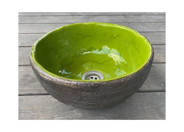 Mała ceramiczna umywalka z koronką 29 cm