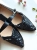 Kierpce skórzane czarne damskie góralskie
