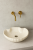 Duża ceramiczna umywalka muszla ecru