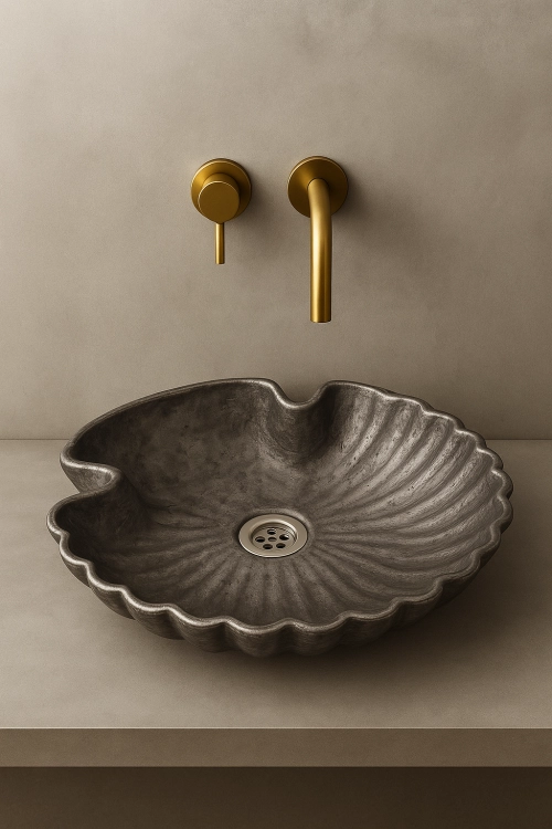 Mała ceramiczna umywalka muszla