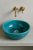 Ceramiczna umywalka misa turkusowa