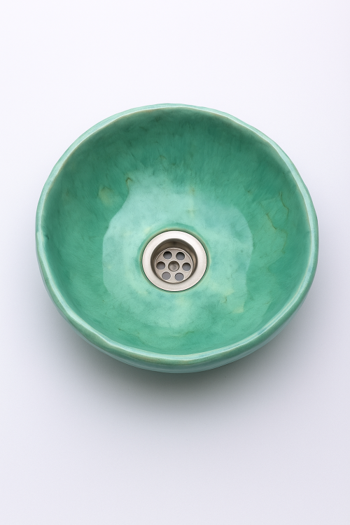 Mała ceramiczna umywalka mięta 29 cm