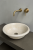Ceramiczna umywalka nablatowa wpuszczana kremowa 41 cm