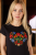 Czarna haftowana koszulka t-shirt serce łowickie
