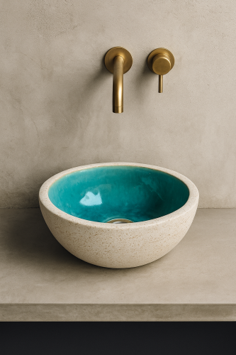 Mała ceramiczna umywalka nablatowa 29 cm