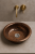 Mała ceramiczna umywalka folk ręcznie robiona brązowa 29 cm