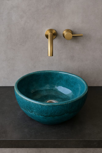 Mała ceramiczna umywalka nablatowa 29 cm