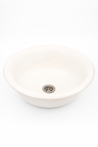 Ceramiczna umywalka nablatowa wpuszczana kremowa 41 cm