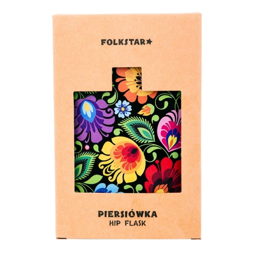 Piersiówka 220 ml łowicka czarna