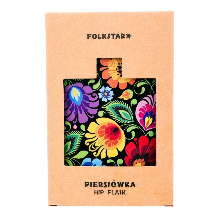 Piersiówka 220 ml łowicka czarna