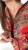 Bluza z kapturem Folky pomarańczowa Sadowska Fashion