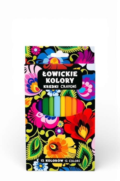 Kredki ołówkowe grube łowickie -12 sztuk