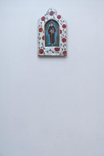 Ręcznie malowany obrazek na drewnie Kapliczka Święty Franciszek